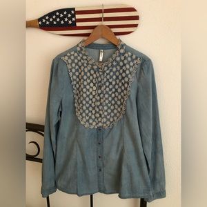 NWOT Chambray top